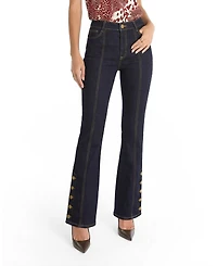 The Noli Shop Women's Classic Veronica Button Jean