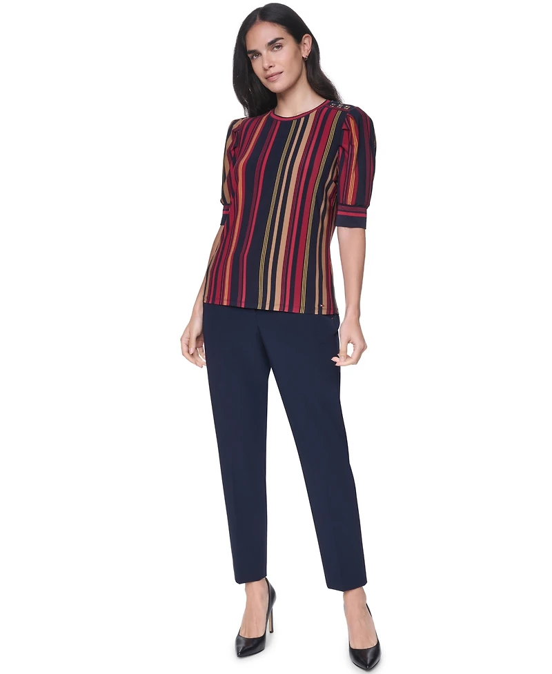 Tommy Hilfiger Women's Short-Sleeve Striped Top