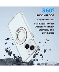 Alpha Digital iPhone 15 Series Case: Magnetic Ring Stand, Shockproof