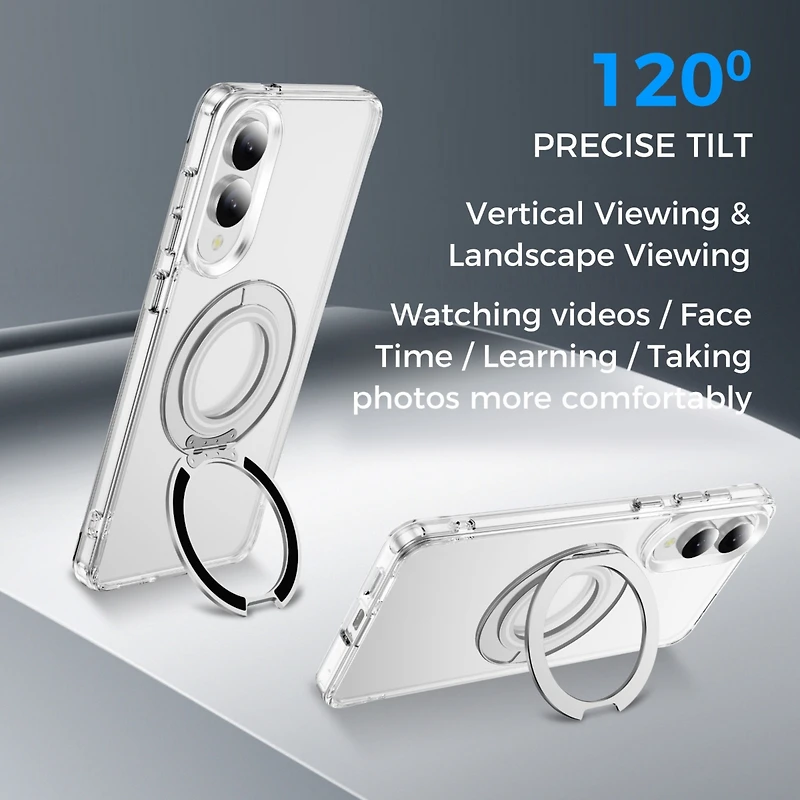 Alpha Digital SAMSUNGGalaxy S25 Series Case: Magnetic Ring Stand, Shockproof