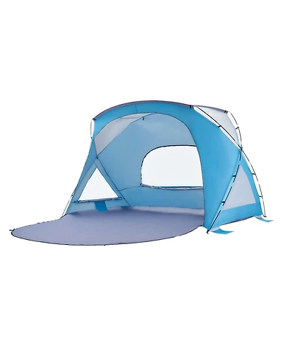 Zeny Beach Tent Sun Shelter for 6 Person, Upf 50 Plus Protection, Portable Sun Shade Canopy with Carrying Bag and Sand Pockets