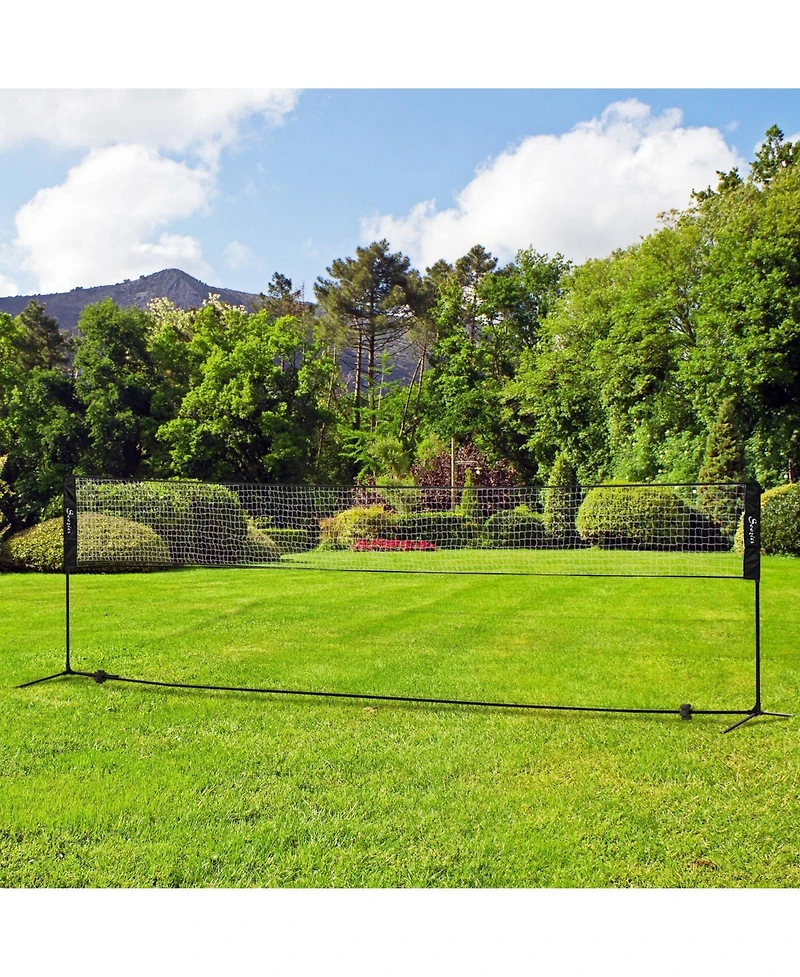Zeny Adjustable Outdoor Game Set with Net for Badminton, Volleyball, Pickleball, Beach and Driveway Fun