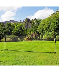Zeny Adjustable Outdoor Game Set with Net for Badminton, Volleyball, Pickleball, Beach and Driveway Fun