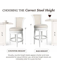 Maven Lane Pullman Counter Stool Finish with Faux Leather