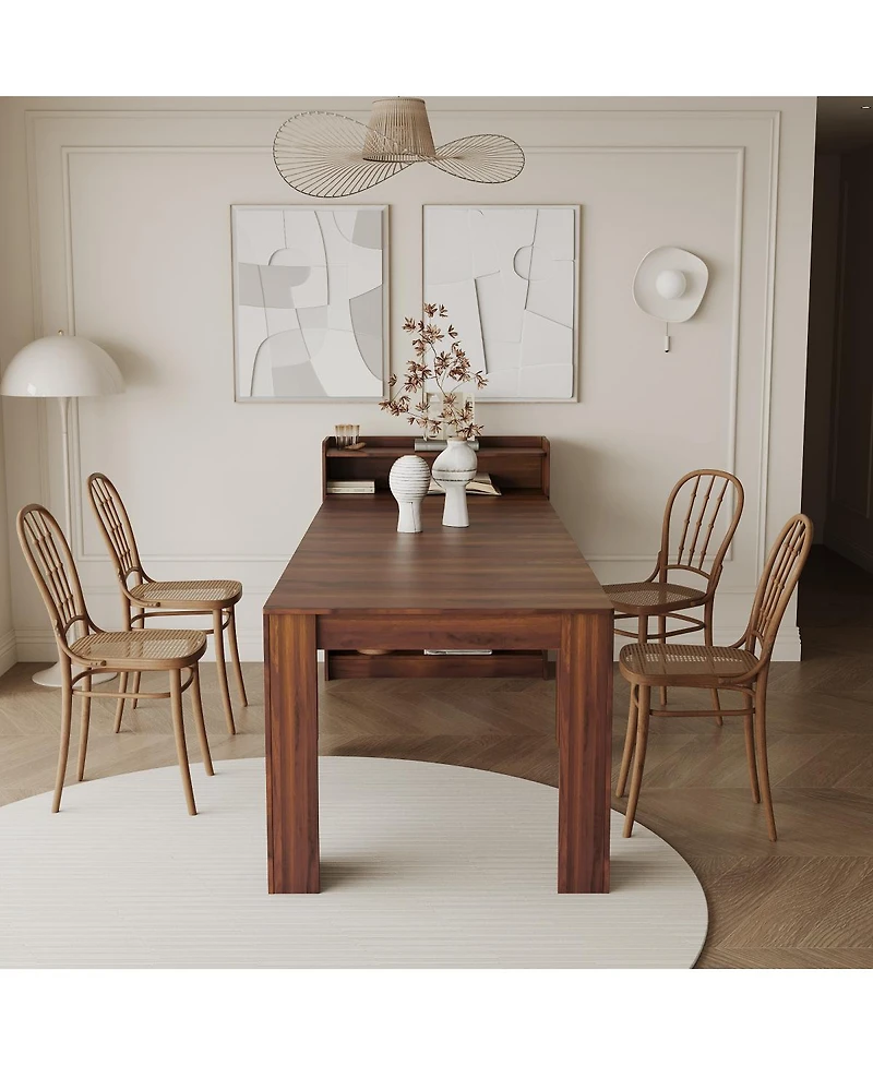 Streamdale Furniture Modern Extendable Dining Table with Storage