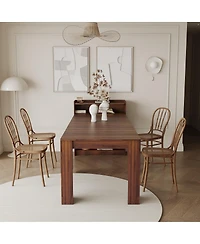 Streamdale Furniture Modern Extendable Dining Table with Storage