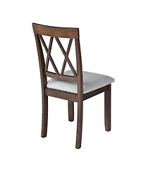 Streamdale Furniture Dining Collection Set of 2 Upholstered Solid Wood Legs Dining Chairs
