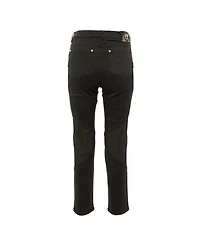 Pre-Owned Versace Women's Denim and Mesh Paneled Slim Fit Jeans