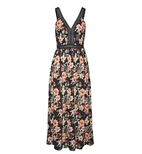 Lascana Women's Crochet Detail Floral Maxi Dress