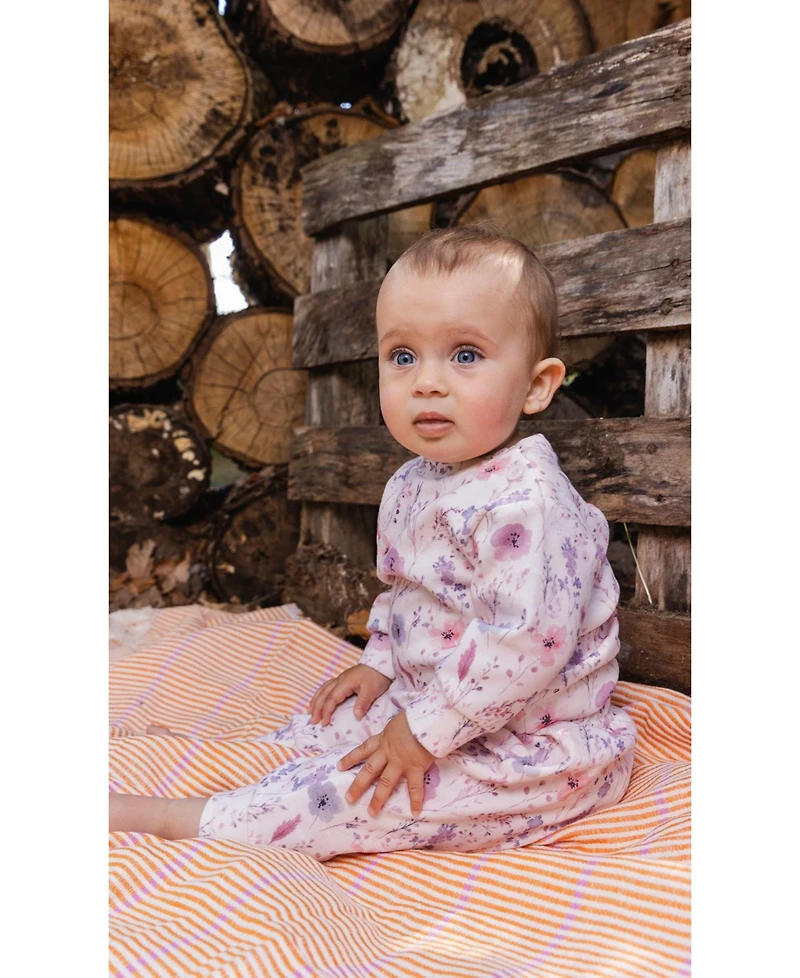 Deux par Baby Girls Cotton Pants and Top Set Printed Flowers