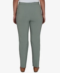 Alfred Dunner Women's Provence Millennium Flat Front Short Length Pants
