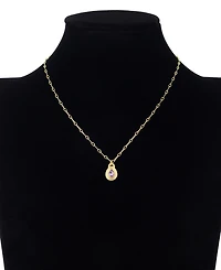 Unwritten Crystal 14k Gold-Plated Birthstone Pendant Necklace