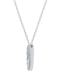 Diamond Peace Sign 18" Pendant Necklace (1/10 ct. t.w.) in Sterling Silver or Sterling Silver & 14k Gold-Plate