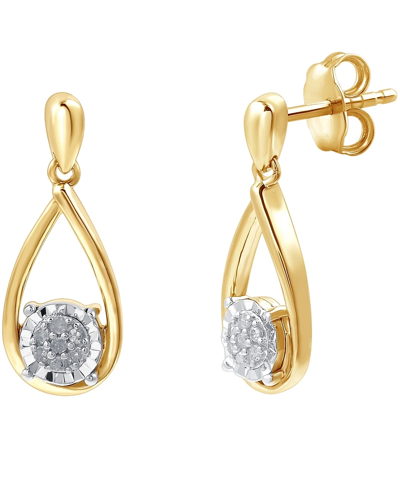 2-Pc. Set Diamond Teardrop Pendant Necklace & Matching Stud Earrings (1/6 ct. t.w.) Sterling Silver or 14k Gold-Plated