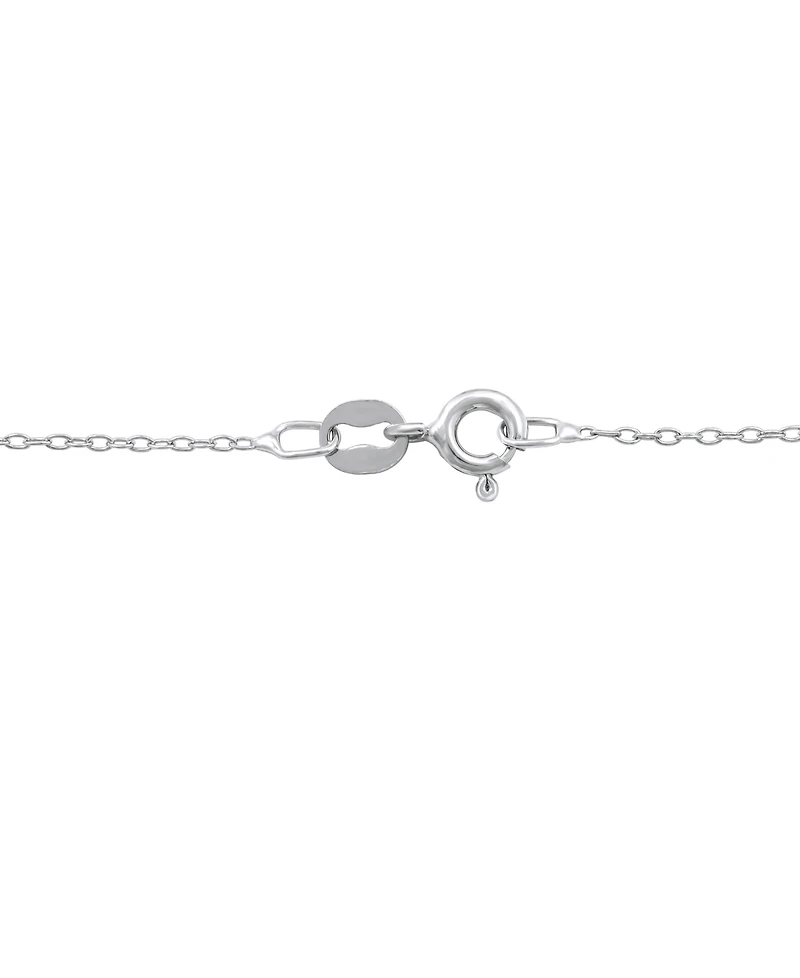 Diamond Double Heart Cross Pendant Necklace (1/10 ct. t.w.) in Sterling Silver & 14k Gold-plated Sterling Silver