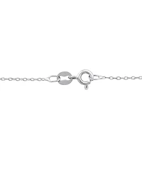 Diamond Double Heart Cross Pendant Necklace (1/10 ct. t.w.) in Sterling Silver & 14k Gold-plated Sterling Silver