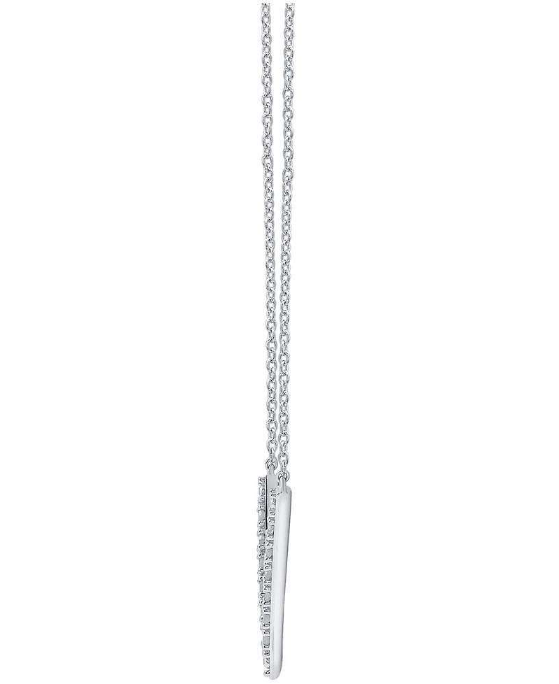 Diamond "V" Necklace (1/10 ct. t.w.) in Sterling Silver