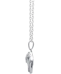 Diamond Elephant 18" Pendant Necklace in Sterling Silver (1/10 ct. t.w.)