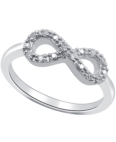 Diamond Infinity Ring Sterling Silver (1/10 ct. t.w.)