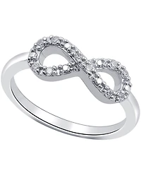 Diamond Infinity Ring Sterling Silver (1/10 ct. t.w.)