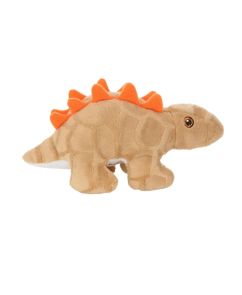 Mighty Jr Dinosaur Stegosaurus, Durable Plush Squeaky Dog Toy