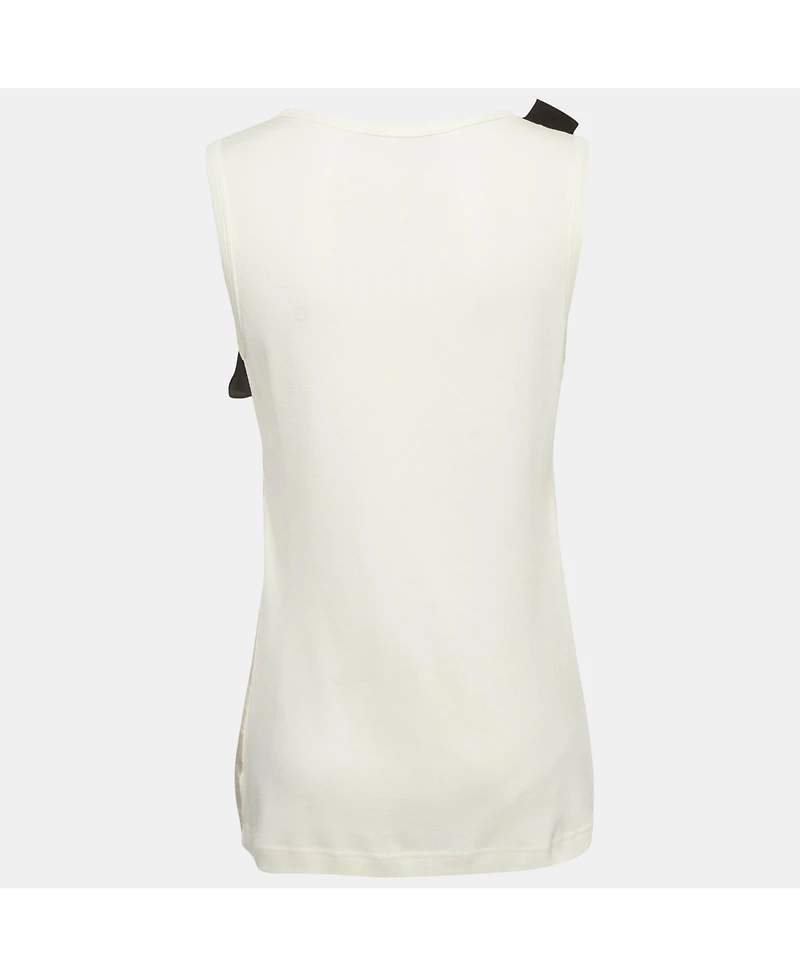 Pre-Owned Dolce & Gabbana Women's Satin And Cotton Knit Tank Top