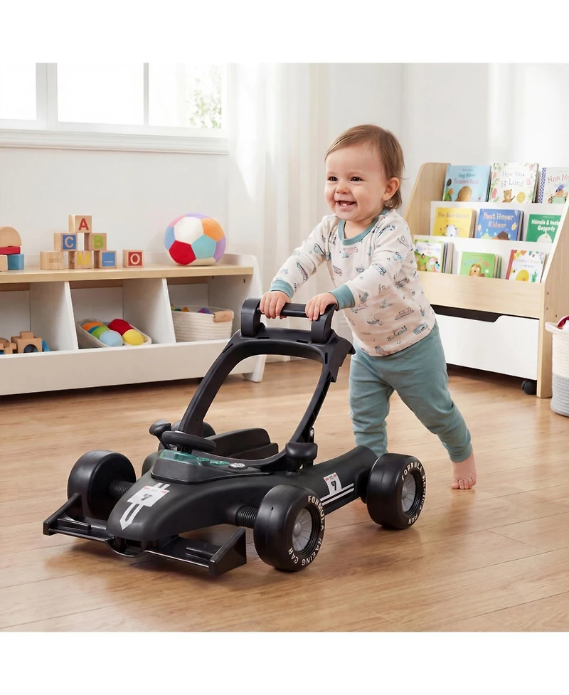 Slickblue Toddler 4-in-1 Push Walker Activity Center Height Adjustable with Music
