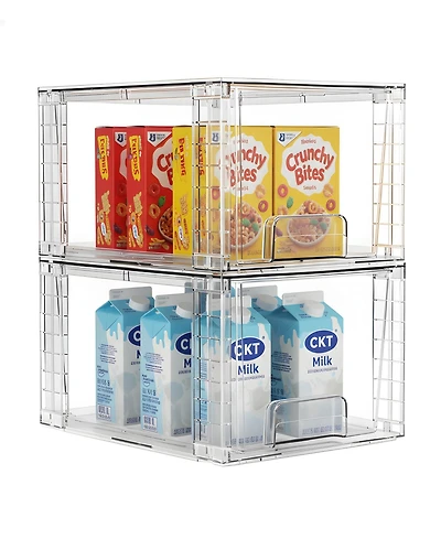 Xdovet Stackable Plastic Organizer Drawers Bathroom Kitchen Pantry Makeup Storage