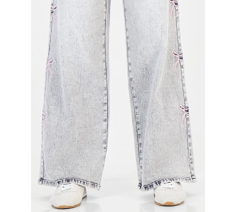 Madden Girl Women's Ultra 90s High-Rise Wide-Leg Jeans