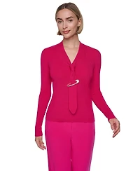 Sonia Rykiel Women's Tie-Front Long-Sleeve Sweater