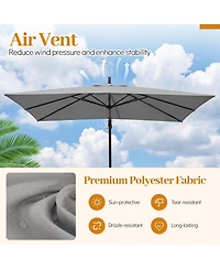 Sugift Offset Cantilever Square Patio Umbrella with 360 Rotation and Crank