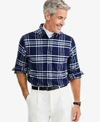 Club Room Men's Long-Sleeve Flannel Plaid Shirt, Macy's Exclusive