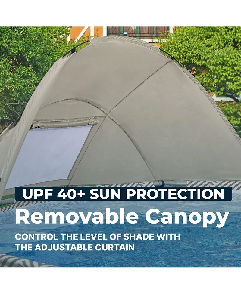 Bestway Steel Pro Max 13' x 42" Round Above Ground Pool Set with Canopy & Ladder