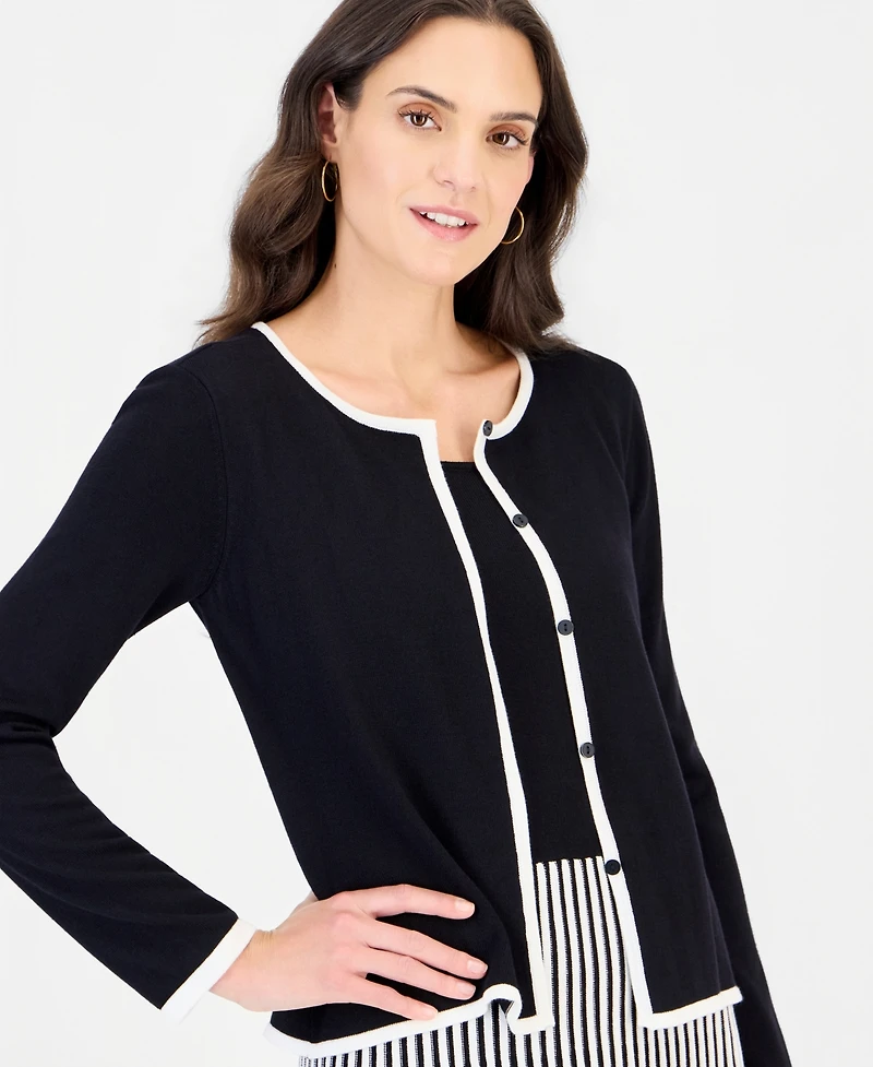 Robbie Bee Women's Long-Sleeve A-Line Dress