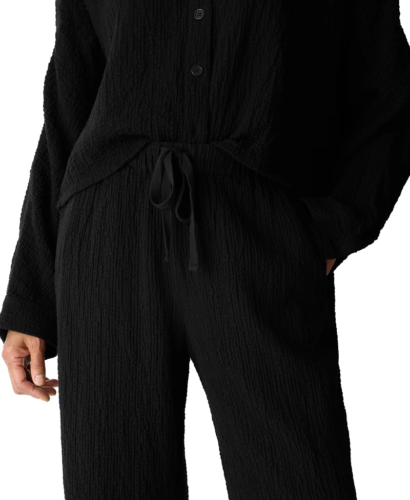 Eileen Fisher Women's High-Rise Straight Leg Drawstring Pants