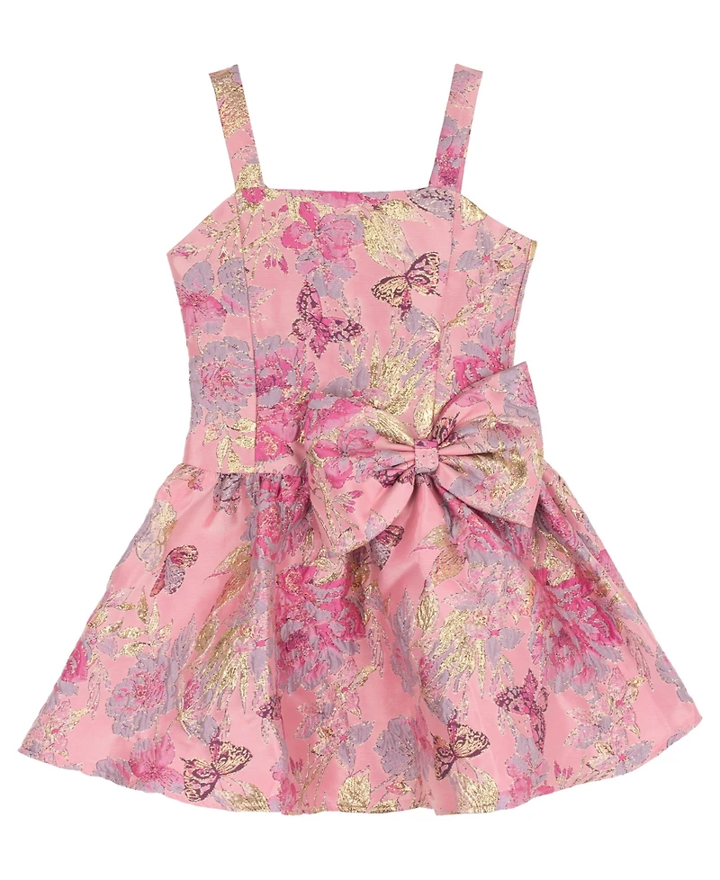 Rare Editions Girls' 7-16 Brocade Princess Seam Dress
