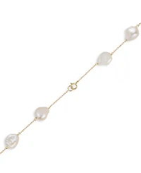 Belle de Mer Cultured Freshwater Pearl(9-10mm) Bracelet in 10k Yellow Gold