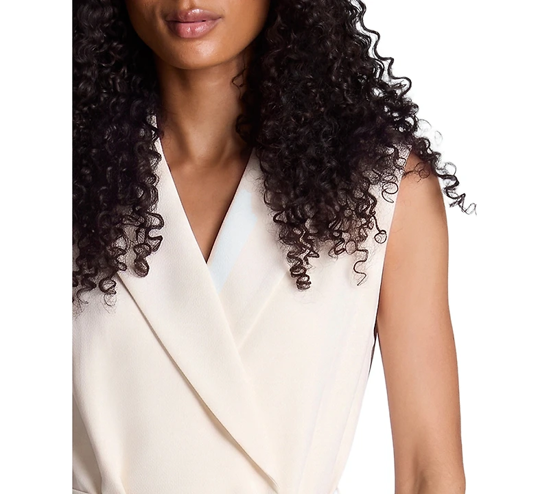 Kenneth Cole Women's Collared Asymmetric Vest Mini Dress