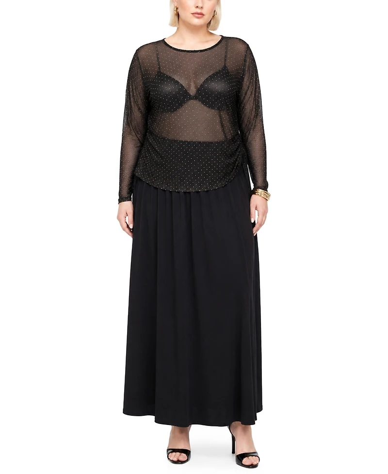 Coin 1804 Plus Foil Drop Long-Sleeve Top