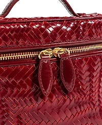 Sam Edelman Charli Woven Leather Small Top Handle Crossbody Handbag