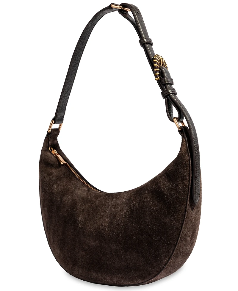 Sam Edelman Charli Woven Crescent Medium Leather Shoulder Handbag