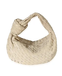 Pre-Owned Bottega Veneta Beige Intrecciato Suede Teen Jodie