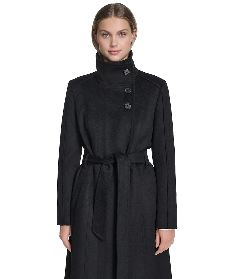 Cole Haan Women's Asymmetric Belted Wool Coat