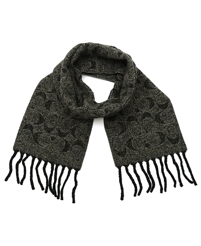 Coach Signature-c Boucle Twill Muffler Scarf