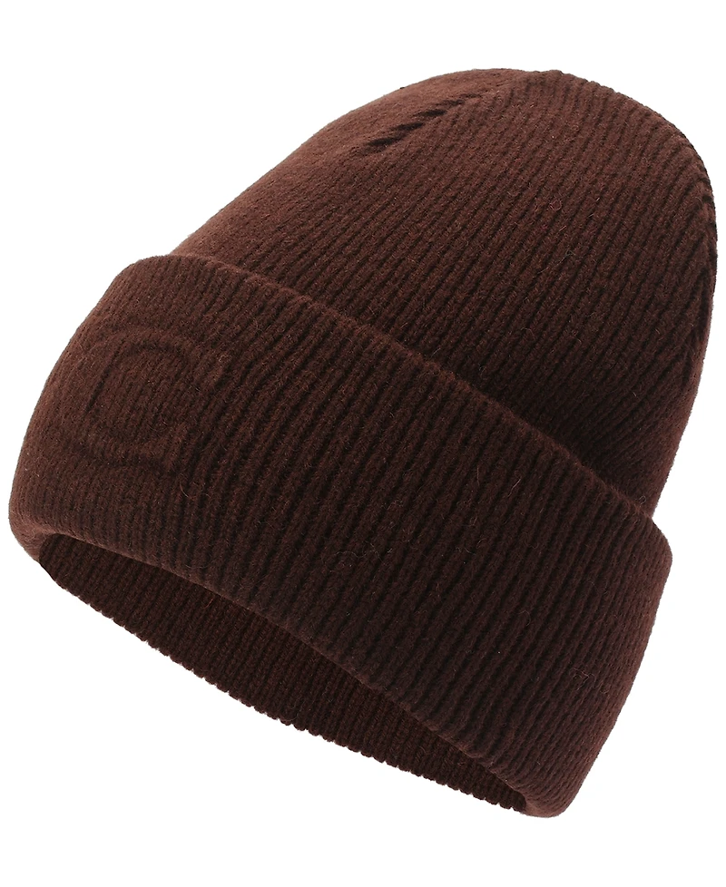 Coach Women's Embossed C-Knit Beanie Hat