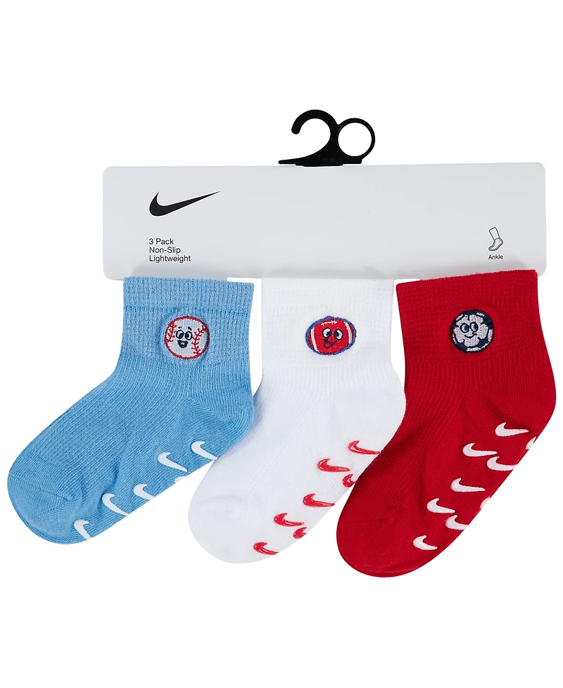 Nike Toddler Boys' 6M-4T Multisport Waffle Gripper, 3-Pack