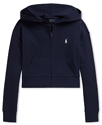 Polo Ralph Lauren Girls' 7-16 Ribbed Boxy Full-Zip Hoodie