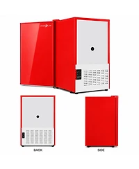 SnowlionPremium 65 L Solid Door Mini Refrigerator, Freestanding Under-Counter in Red