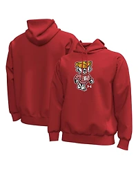 Under Armour Men's Red Wisconsin Badgers Cheesehead Bucky Icon Fleece Hoodie