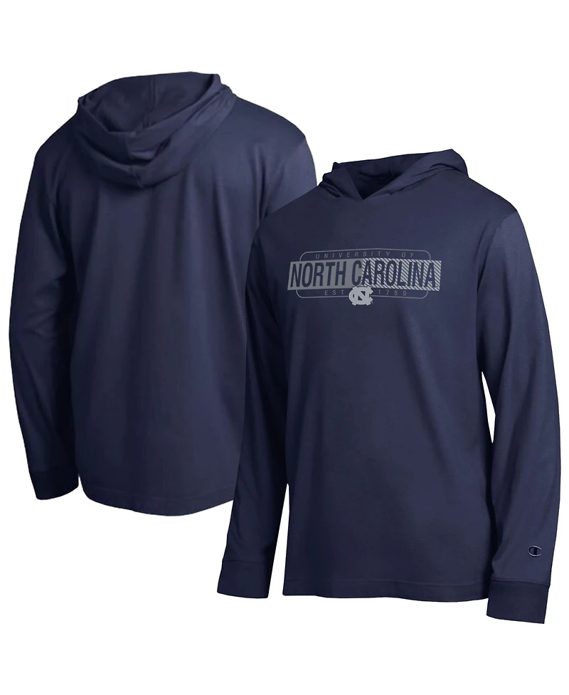 Champion Men's Navy North Carolina Tar Heels Gradient All-Star Long Sleeve Hooded T-Shirt